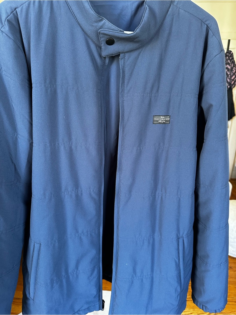 Travis Mathew Men's Blue Stand-Collar Jacket